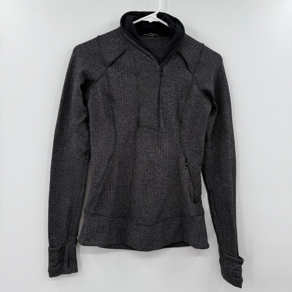 lululemon athletica Tops - Lululemon Pullover Women Size‎ 4 Base Runner 1/2 Zip Style Gray Workout Gym